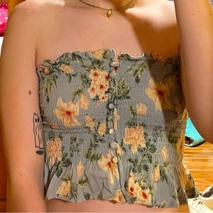 American eagle floral crop top